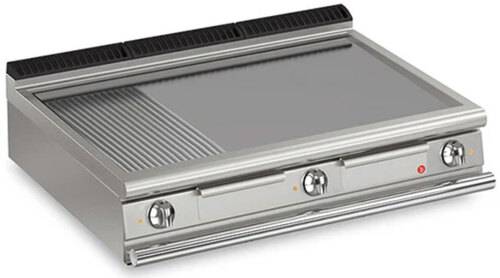 ΗΛΕΚΤΡΙΚΟ TEPPANYAKI ΜΕ ΕΠΙΦΑΝΕΙΑ 2/3 ΛΕΙΑ ΚΑΙ 1/3 ΡΑΒΔΩΤΗ BARON Q70FT/E1223