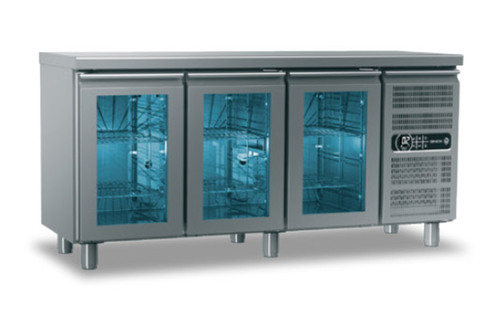 COUNTER REFRIGERATION GINOX 60CM DEPTH 3 GLASS DOORS