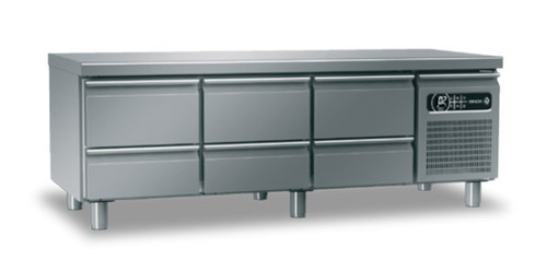 LOW HEIGHT COUNTER REFRIGERATION GINOX 70CM 6 DRAWERS