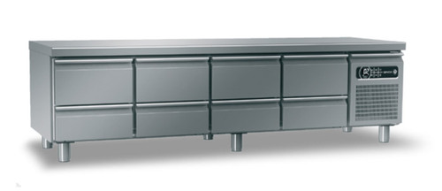 LOW HEIGHT COUNTER REFRIGERATION GINOX 70CM 8 DRAWERS