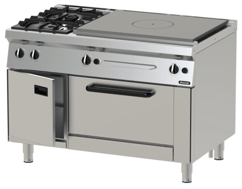 GAS HOT TOP - 2 BURNERS - GAS OVEN GN 2/1 NAYATI NGHT 12-75 OV MR
