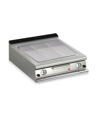 GAS TABLE QUEEN 7 TABLETOP M80 AISI STAINLESS STEEL WITH RIBBED SURFACE WITH THERMOSTAT CR1654499
