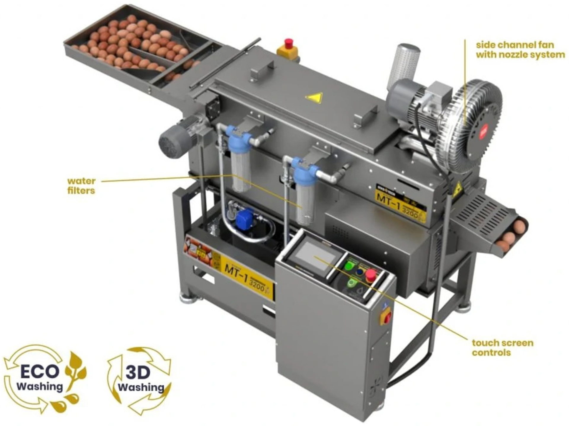 Automatic egg washer MT-3 by OVO-TECH 